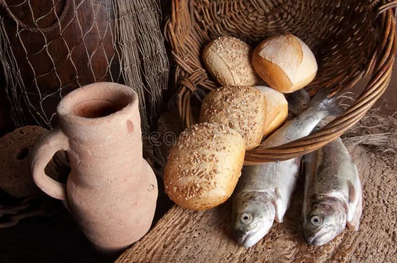 cinco pães e dois peixes