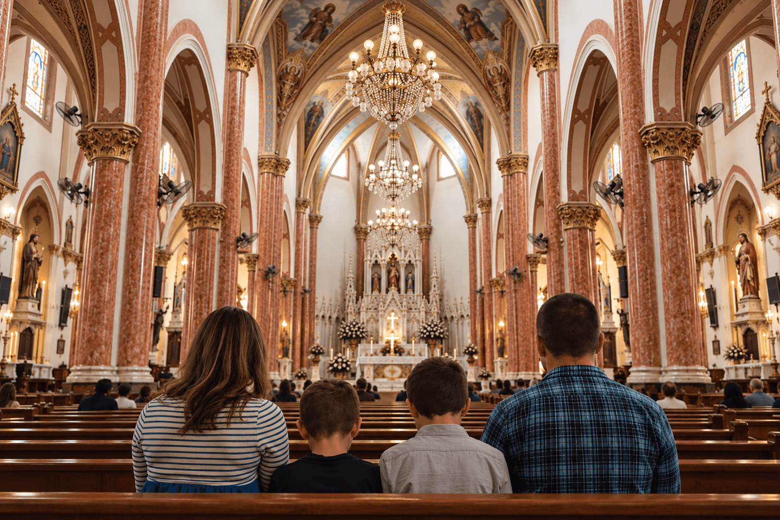família na igreja
